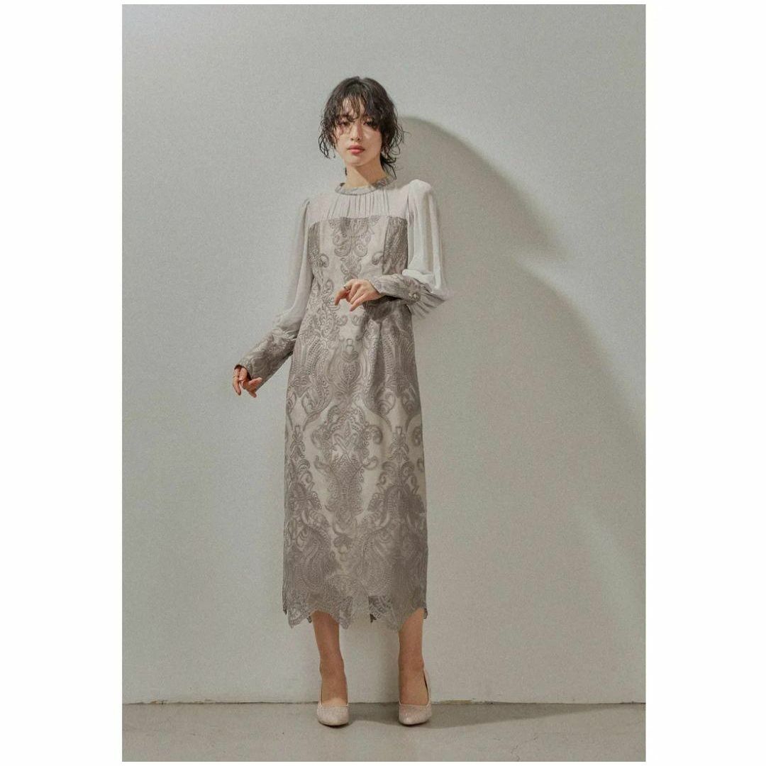 niana(ニアナ)の極美品 niana ニアナ ANDRESD ダマスクギャザードレス 結婚式 S レディースのフォーマル/ドレス(ロングドレス)の商品写真
