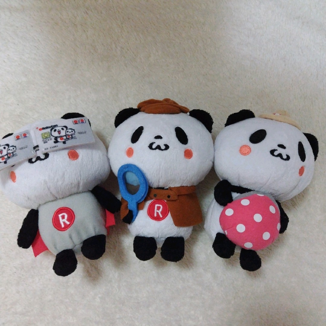 Rakuten(ラクテン)の楽天パンダ ぬいぐるみ まとめ売り エンタメ/ホビーのおもちゃ/ぬいぐるみ(キャラクターグッズ)の商品写真