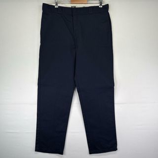 ディッキーズ(Dickies)の古着 ディッキーズ Dickies ワークパンツ 874 ワンポイントロゴ 長ズボン チノパン 大きいサイズ ジップフライ w38 L34  ネイビー メンズ(その他)