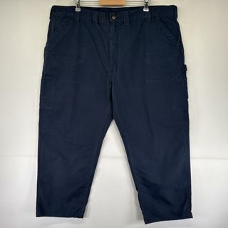カーハート(carhartt)の古着 カーハート Carhartt ワークパンツ ダック地 ペインター ハンマーループ 作業着 ワンポイントロゴ w46 L30  ネイビー メンズ(その他)