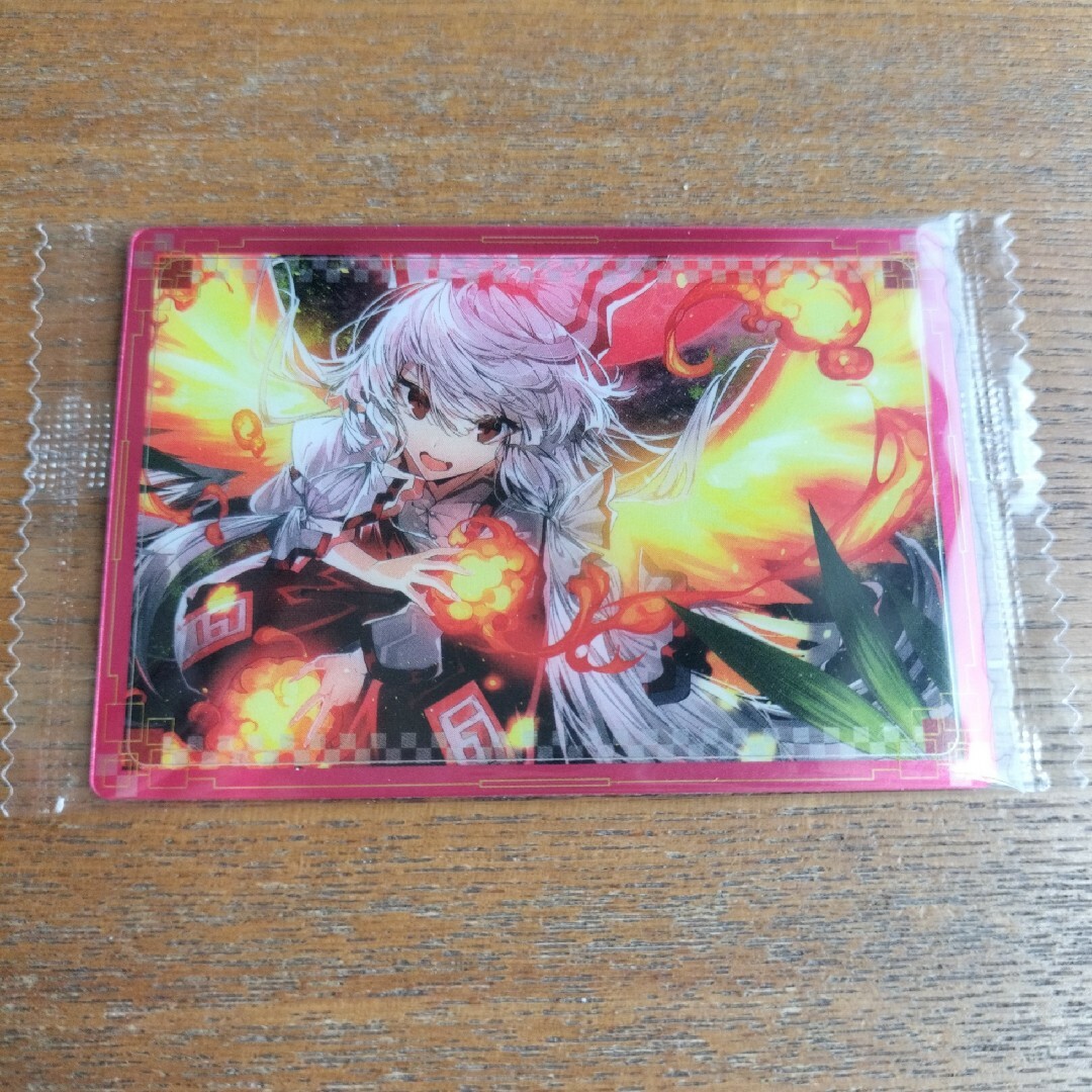 東方Project 東方LOSTWORD ウエハース ビジュアルカード 藤原妹紅 エンタメ/ホビーのおもちゃ/ぬいぐるみ(キャラクターグッズ)の商品写真