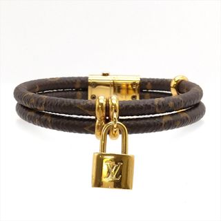 ルイヴィトン(LOUIS VUITTON)のルイヴィトン LOUIS VUITTON ブラスレ キープイット トゥワイス ブレスレット モノグラム キャンバスg M6640E ブラウン ゴールド金具 BC0177 レディース【中古】(ブレスレット/バングル)