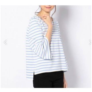 23区 - 23区 COMFORT SMOOTH ボーダー カットソー 大きいサイズ