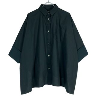 サカイ(sacai)のsacai サカイ 21SS Poplin Back Drape ポプリンバックドレープシャツ 21-05411 ブラック 2(シャツ/ブラウス(半袖/袖なし))