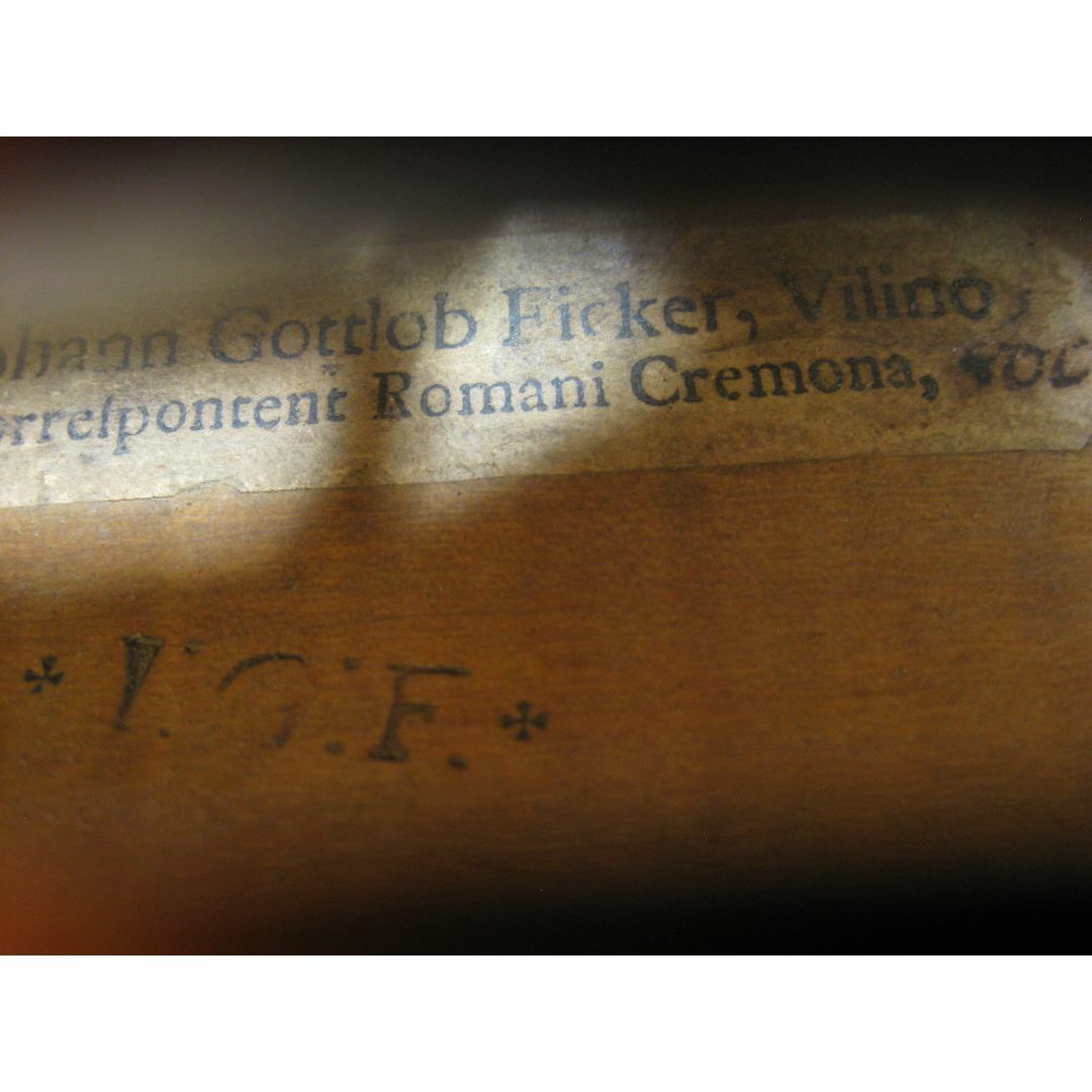 【オールド】 Johann Gottlob Ficker 1800年 バイオリン 楽器の弦楽器(ヴァイオリン)の商品写真