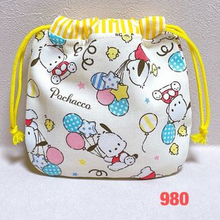 ポチャッコ柄☆ハンドメイド☆巾着袋(ポーチ)