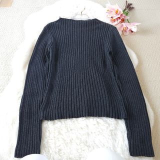 Ralph Lauren - 90'sラルフローレン リブニットグレー Sサイズ