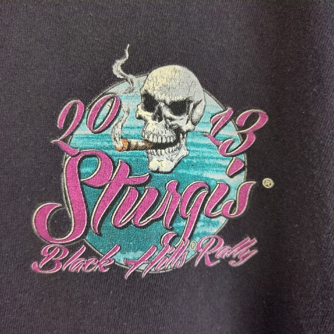 古着　2013　STURGIS　バイカー　Tシャツ　ブラック　L メンズのトップス(Tシャツ/カットソー(半袖/袖なし))の商品写真