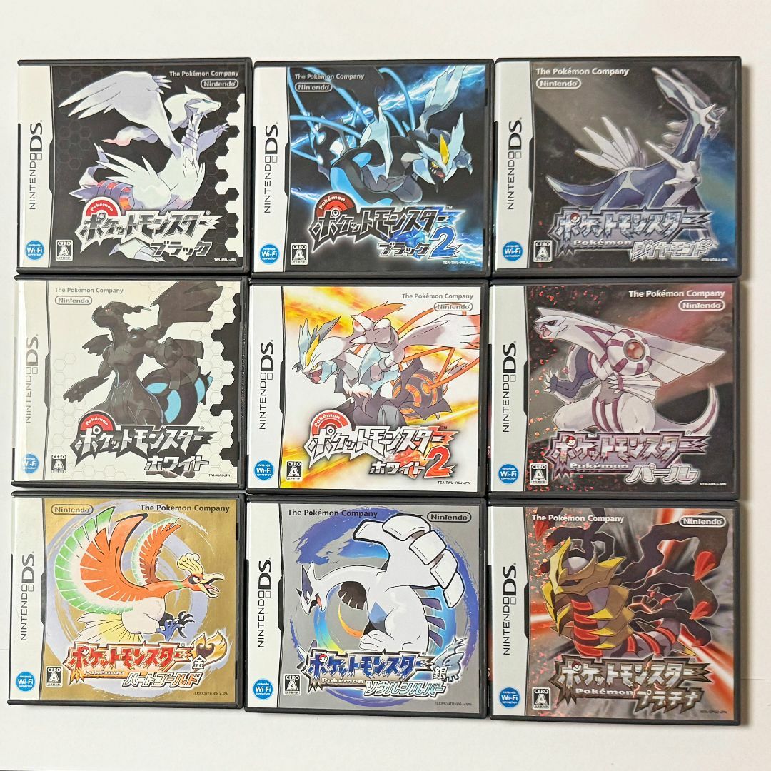 ニンテンドーDS(ニンテンドーDS)のニンテンドーDS ポケモン9本セット　Nintendo DS Pokemon エンタメ/ホビーのゲームソフト/ゲーム機本体(携帯用ゲームソフト)の商品写真
