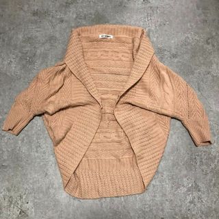 ヘルシーカレン カーディガン リブ袖 七分袖 ショート丈 ニット 羽織る(ニット/セーター)