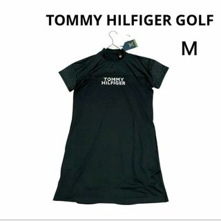 新品❗️ トミーヒルフィガーゴルフ M 半袖モックネックワンピース ブラック