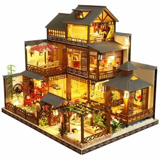 【新着商品】Spilay 1/24 DIY 木製 ミニチュア ドールハウス 手作(その他)