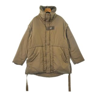 Lallia Mu ラリアムー ダウンジャケット/ダウンベスト M 茶 【古着】【中古】【送料無料】