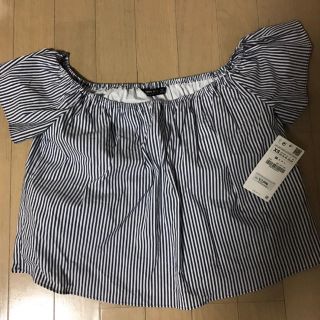 ザラ(ZARA)のzara ストライプ トップス(シャツ/ブラウス(半袖/袖なし))