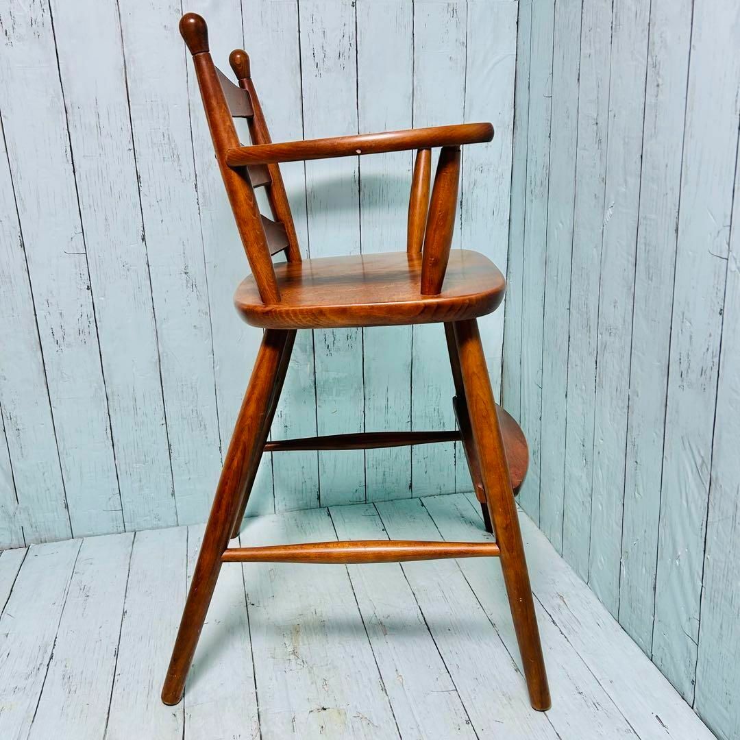 飛騨家具　川原工芸　レトロ　ベビーチェア　アンティーク　木製ハイチェア キッズ/ベビー/マタニティの寝具/家具(その他)の商品写真