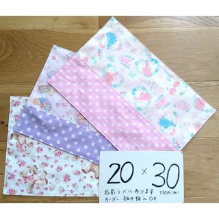 プリンセス　ユニコーン　テディベア　20×30　ランチョンマット　裏地あり　3枚(外出用品)