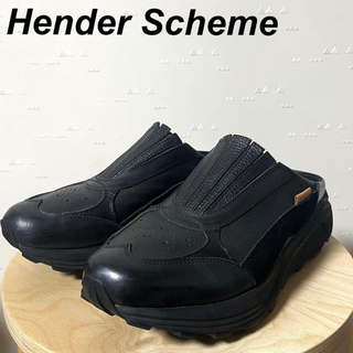 エンダースキーマ(Hender Scheme)の美品 即完 エンダースキーマ レザー スリッポン ニューバランス990 モチーフ(スリッポン/モカシン)