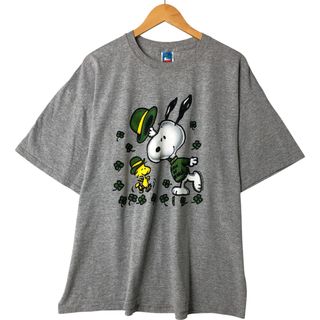 古着 00年代 M&O SNOOPY スヌーピー WOODSTOCK ウッドストック キャラクタープリントTシャツ メンズXL相当 /eaa564650(Tシャツ/カットソー(半袖/袖なし))