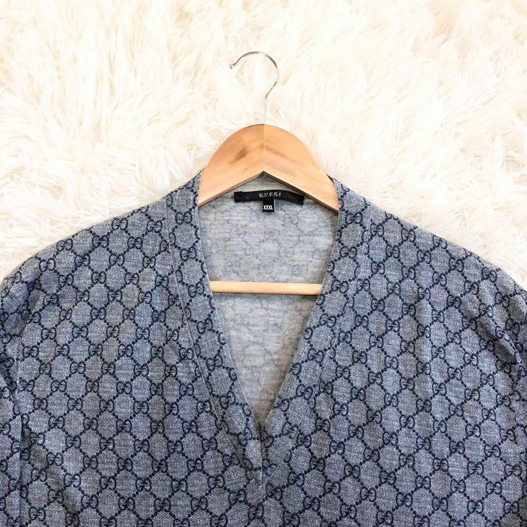 【超大きいサイズ 3XL】GUCCI✨️カシミヤ 100％　GG柄 イタリア製 超大きいサイズ 3XL】GUCCI✨️カシミヤ 100％ GG柄 イタリア製