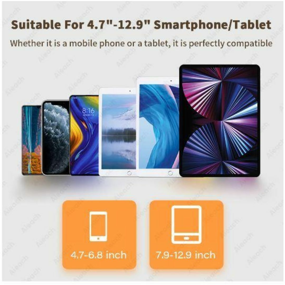 スマホスタンド　ホルダー　ipad タブレット　スマートホン　折り畳み　f10 スマホ/家電/カメラのスマホアクセサリー(その他)の商品写真