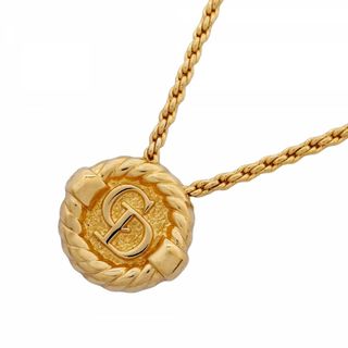 クリスチャンディオール(Christian Dior)の【5jfb0770】クリスチャンディオール ネックレス CDロゴ 丸型 サークル GPメッキ ゴールド【中古】レディース(ネックレス)