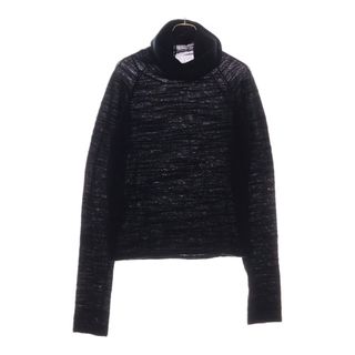 シャネル(CHANEL)のCHANEL シャネル カシミヤ アルパカ 装飾付き タートルネックニットセーター ブラック レディース P42488K04286(ニット/セーター)