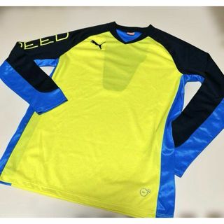 プーマ(PUMA)の【美品】PUMA EVO SPEED シャツ イエロー/ブラック/ブルー(Tシャツ(長袖/七分))