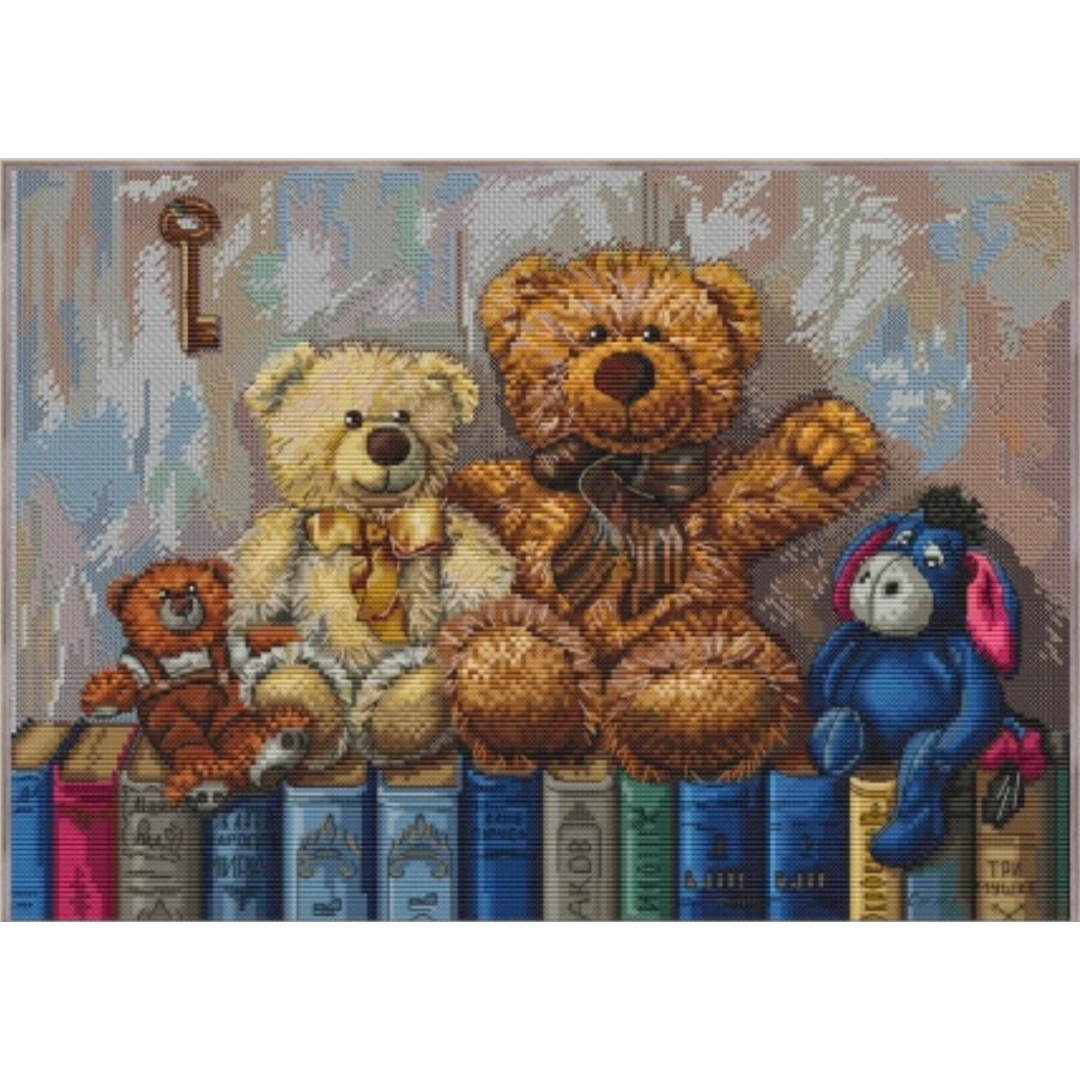 クロスステッチキット Bears on books ハンドメイドの素材/材料(生地/糸)の商品写真