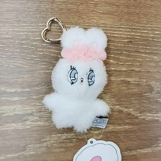 新品 未使用　韓国限定　エスターバニー マスコット キーホルダー ホワイト(キーホルダー)