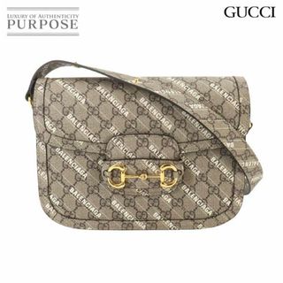 グッチ(GUCCI)の新品同様 グッチ GUCCI バレンシアガ ハッカー ホースビット 1955 ショルダー バッグ GGスプリーム ベージュ ホワイト 602204 VLP 90238500(ショルダーバッグ)