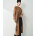 【キャメル】リネンシルクロングカーディガン