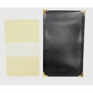 モンブラン メモカバー メモ帳　メモパッド ブラック 黒 レザー メンズ(その他)