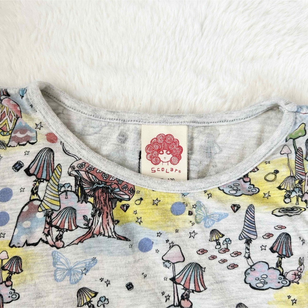 ScoLar(スカラー)のScoLar スカラー キッズ 総柄 半袖Tシャツ 120 女の子 キッズ/ベビー/マタニティのキッズ服女の子用(90cm~)(Tシャツ/カットソー)の商品写真