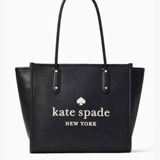 ケイトスペードニューヨーク(kate spade NEW YORK)のケイトスペード ♠️ロゴ ペブルレザー トートバッグ ブラック(トートバッグ)