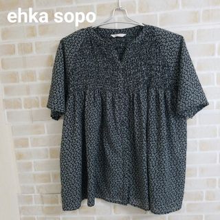 エヘカソポ(ehka sopo)のehka sopo 花柄ブラウス(シャツ/ブラウス(半袖/袖なし))