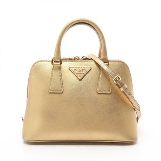 プラダ(PRADA)のプラダ PRADA ハンドバッグ バッグ サフィアーノレザー レディース ゴールド系 【中古】(ハンドバッグ)