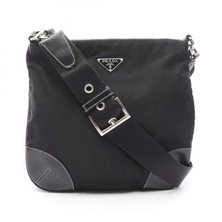 プラダ(PRADA)のプラダ PRADA ショルダーバッグ バッグ ナイロン レザー レディース ブラック系 【中古】(ショルダーバッグ)