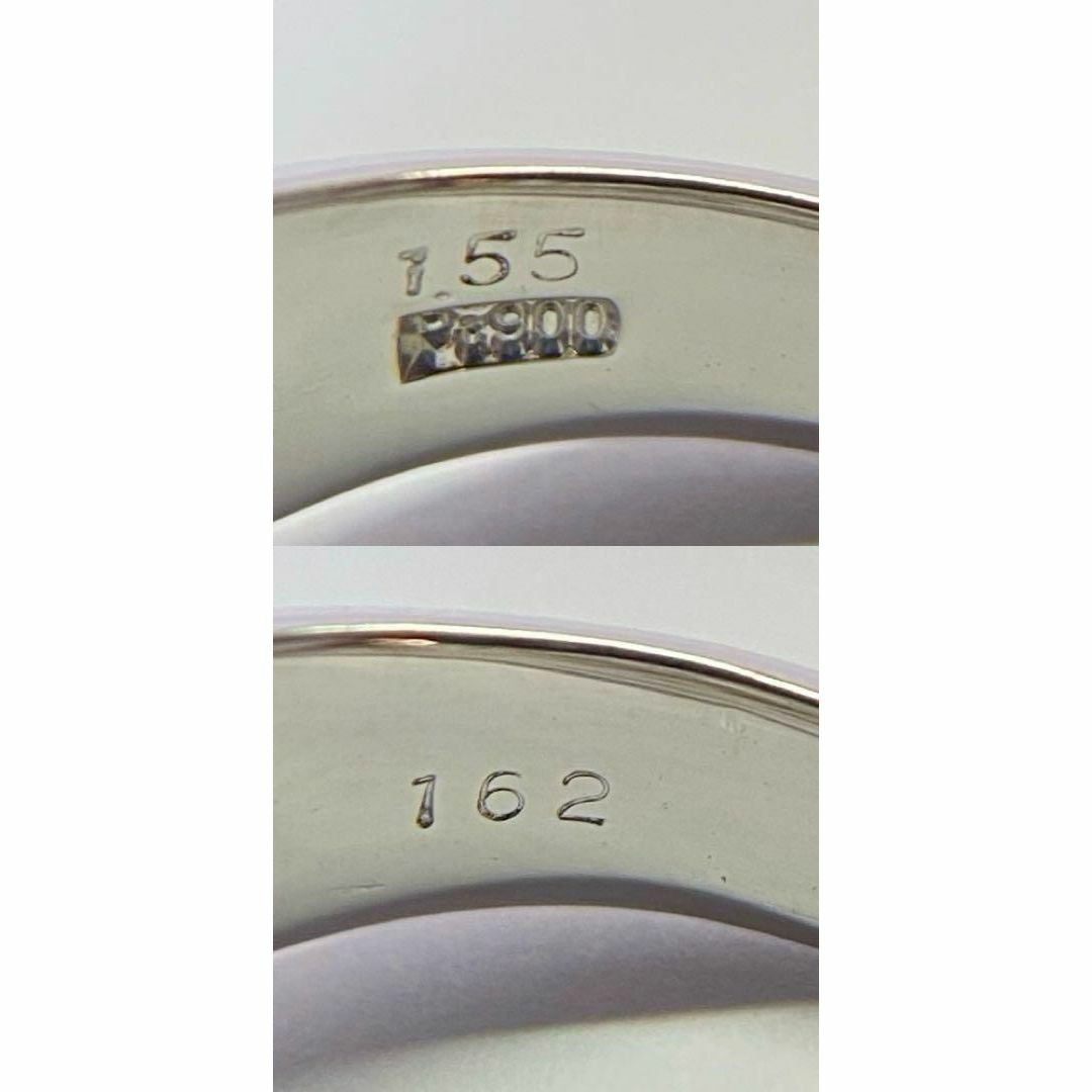 Pt900　天然 ブラックオパールリング　1.55ct　D1.65ct　鑑別書 レディースのアクセサリー(リング(指輪))の商品写真