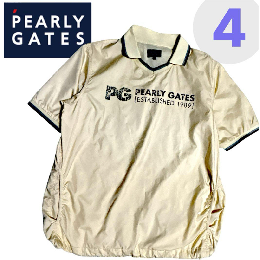 PEARLY GATES(パーリーゲイツ)のパーリーゲイツ　半袖　プルオーバー　シャカシャカ　メッシュ　4 スポーツ/アウトドアのゴルフ(ウエア)の商品写真