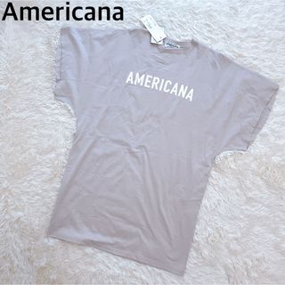 アメリカーナ(AMERICANA)の【タグ付】Americana アメリカーナ　ワイドスリーブTシャツ　チュニック丈(Tシャツ(半袖/袖なし))