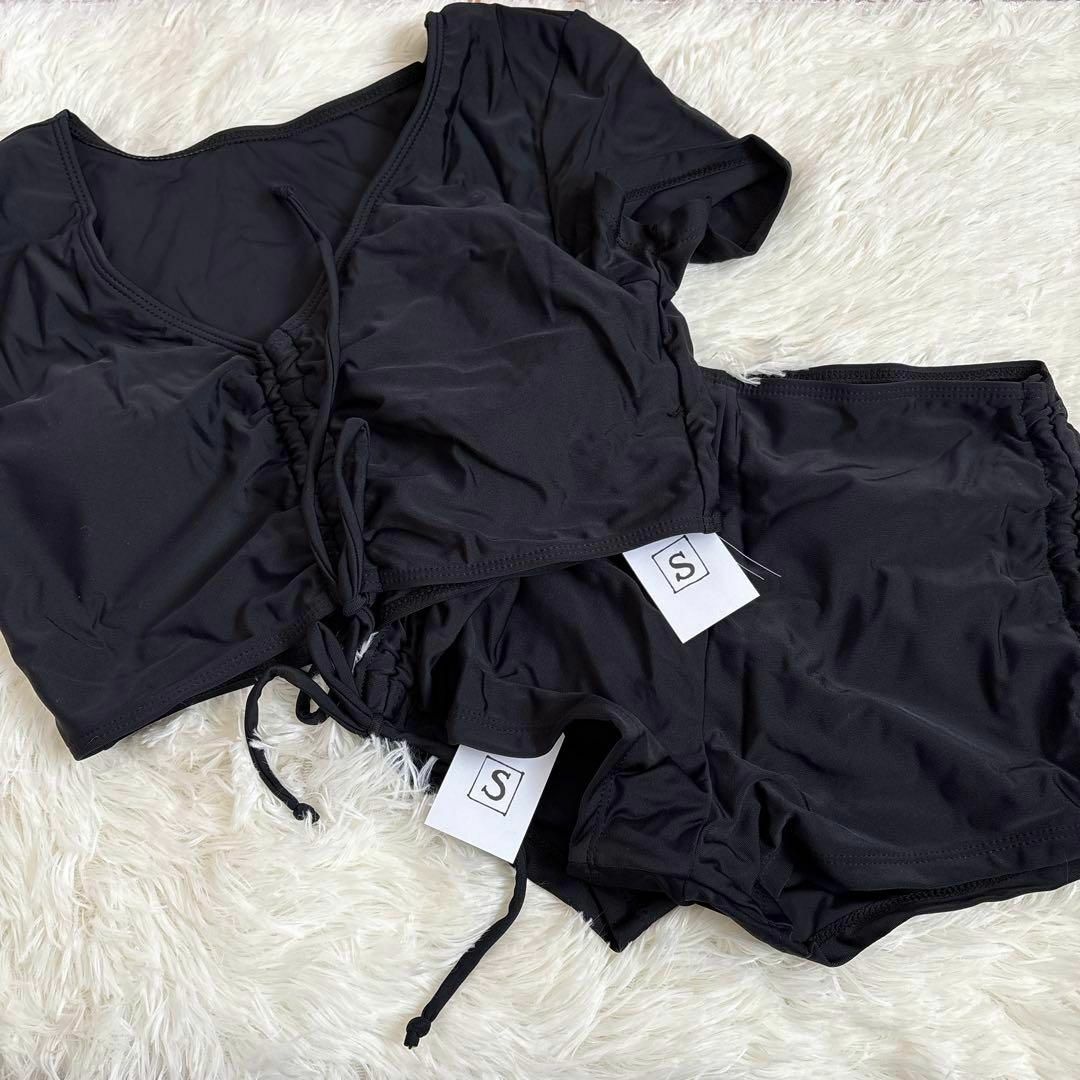 水着　ハイウエスト　レディース　黒　ブラック　S レディースの水着/浴衣(水着)の商品写真