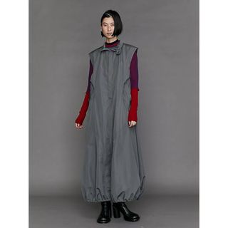 アンスリード(UN3D.)のHOODIE VEST OP グレー 38サイズ (ロングワンピース/マキシワンピース)