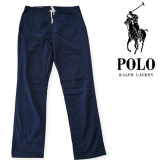 ポロラルフローレン(POLO RALPH LAUREN)の【新品タグ付き】ポロラルフローレン　シアサッカー　インディゴ　リラックスパンツ(スラックス)