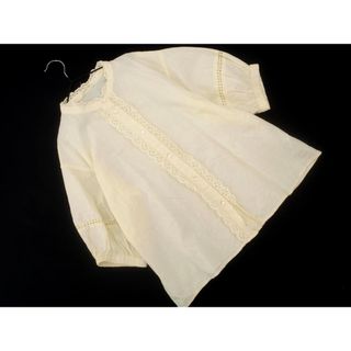 サマンサモスモス(SM2)のehka sopo SM2 エヘカソポ サマンサモスモス レース バンドカラー ブラウス シャツ sizeF/アイボリー ■◆ レディース(シャツ/ブラウス(長袖/七分))