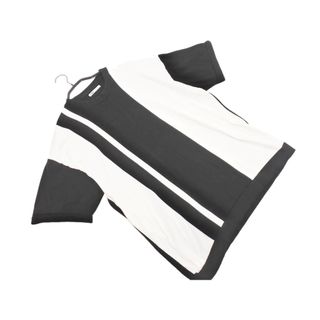 ザラ(ZARA)のZARA ザラ 切替 サマー ニット セーター sizeM/白ｘ黒 ■◆ メンズ(ニット/セーター)