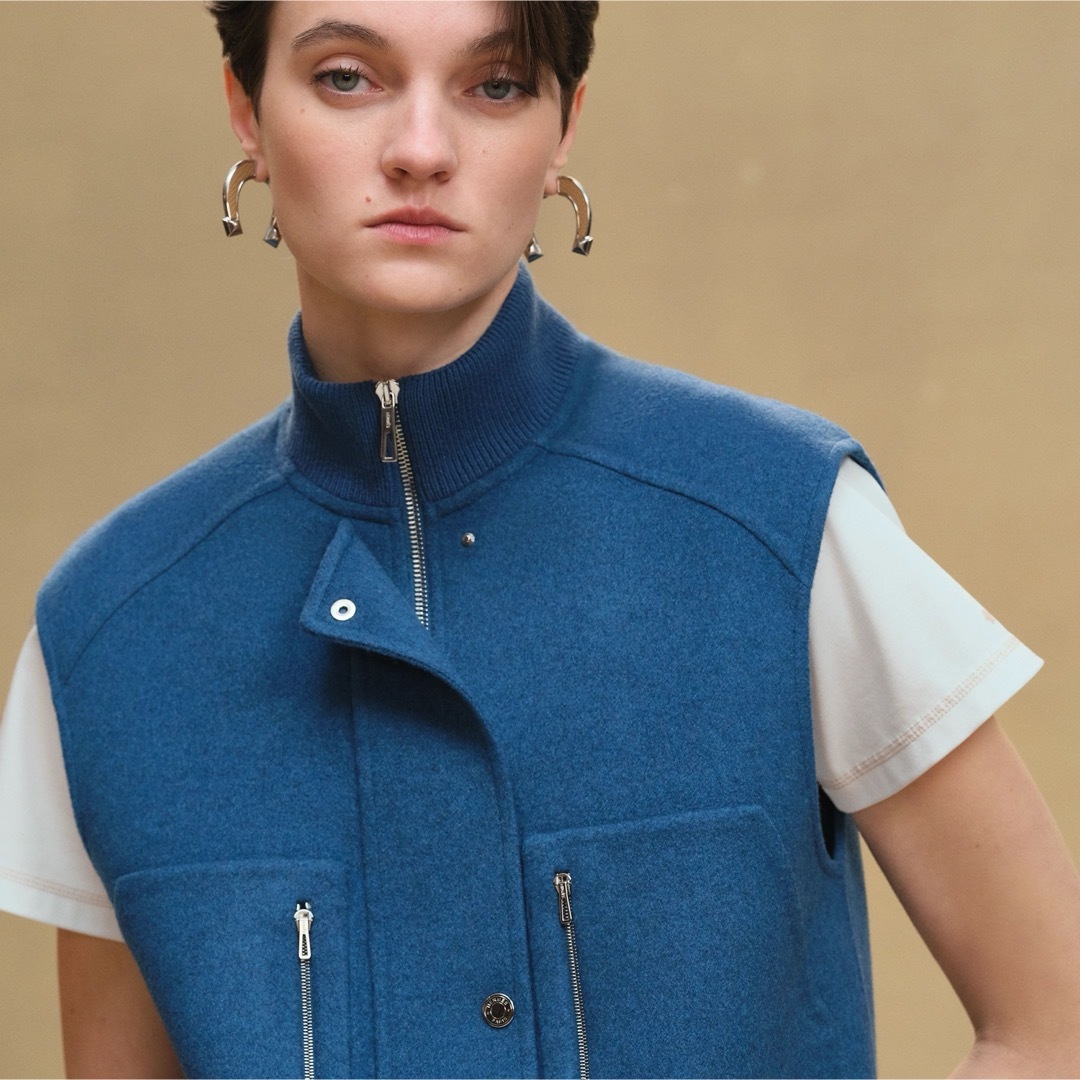 HERMES(エルメス)のエルメス　ショートジャケット カシミヤ・ダブルフェイス レディースのジャケット/アウター(テーラードジャケット)の商品写真
