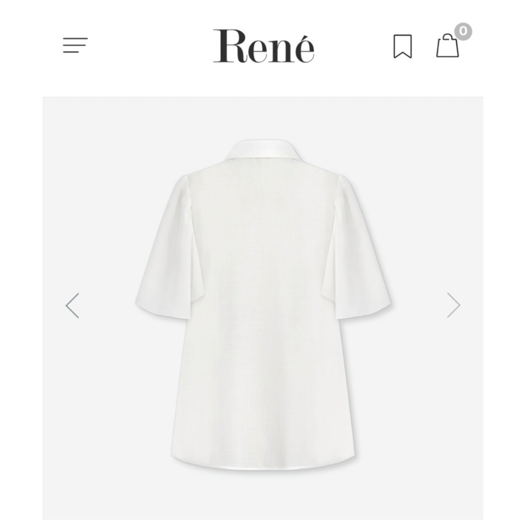 René(ルネ)の未使用 Rene♡ 今期2025年最新 サテンリボン付きブラウス レディースのトップス(シャツ/ブラウス(半袖/袖なし))の商品写真