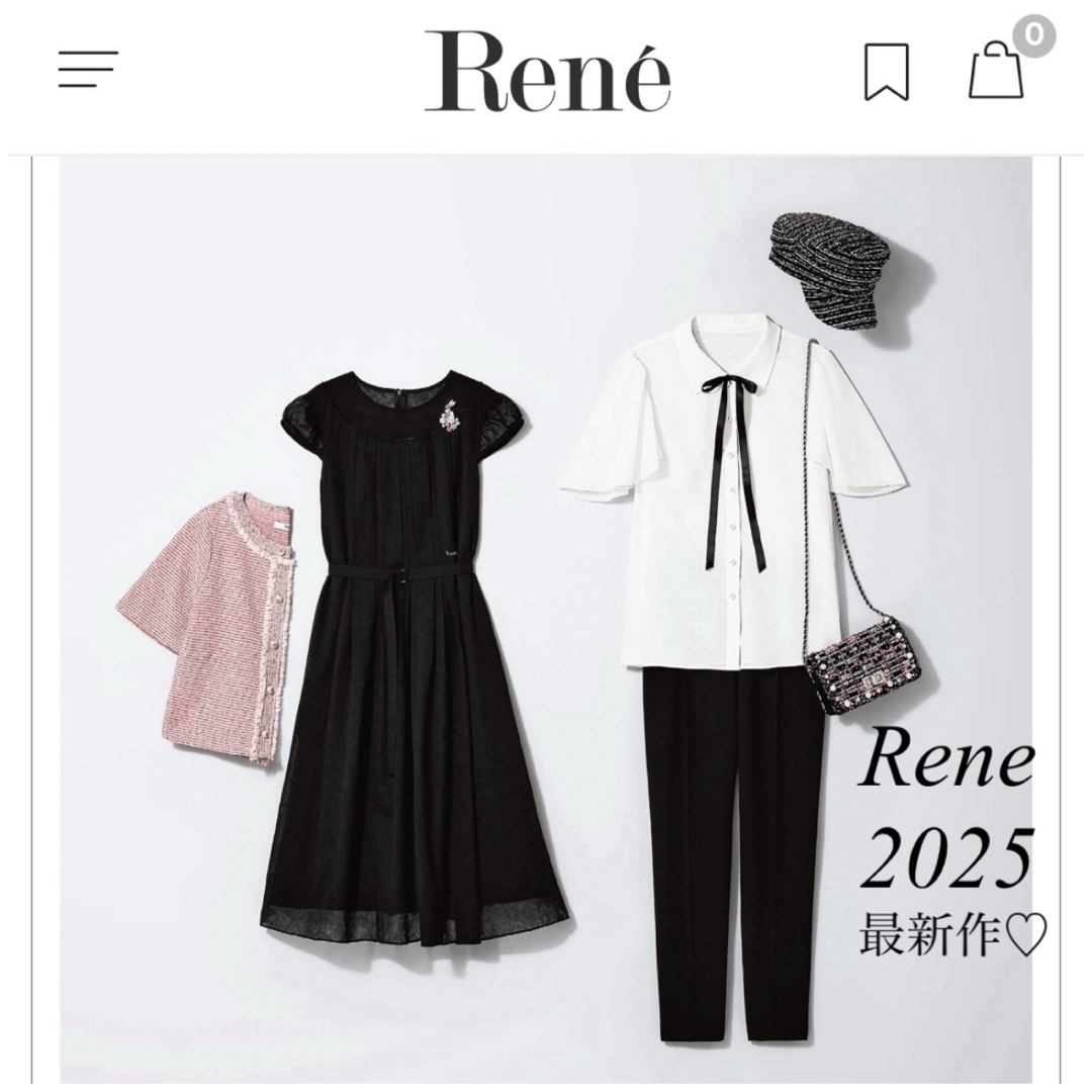 René(ルネ)の未使用 Rene♡ 今期2025年最新 サテンリボン付きブラウス レディースのトップス(シャツ/ブラウス(半袖/袖なし))の商品写真