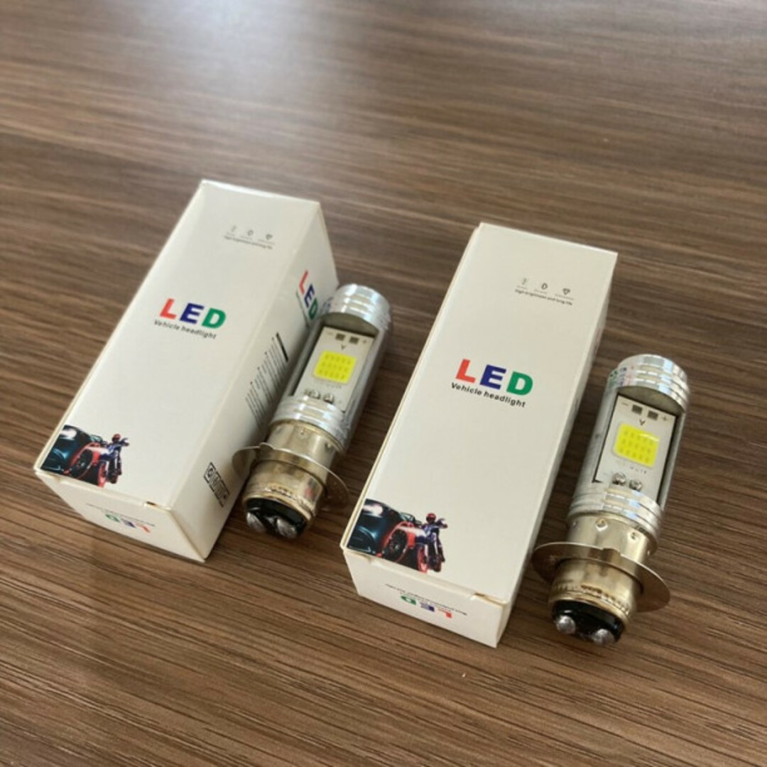PH7 LEDヘッドライト 2個 白 Hi/Lo バルブ 汎用 原付 スクーター 自動車/バイクの自動車(汎用パーツ)の商品写真