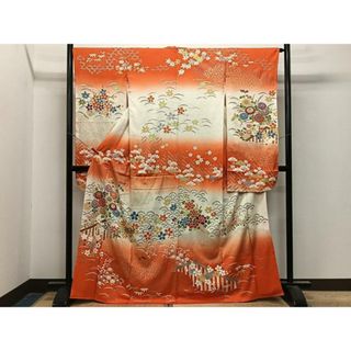 平和屋着物■豪華振袖　吉祥花文　暈し染め　金彩　正絹　逸品　CAAT8522kb(振袖)